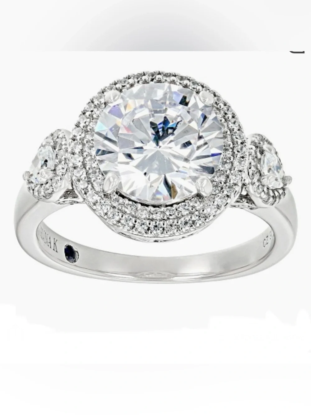 🌸JTV26 - Vanna K - STUNNING -White Cubic Zirconia Platineve Ring 💎🛍️